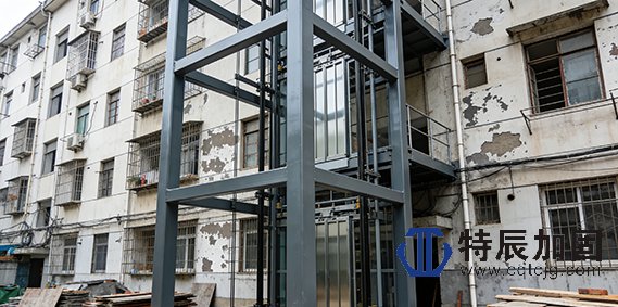 房屋改造——既有建筑加装电梯施工现场实景
