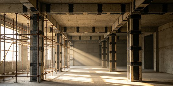 建筑结构加固工程全流程安全管理体系与核心技术要求施工现场实景