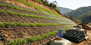 基础边坡挡墙加固——边坡生态防护一体化解决方案