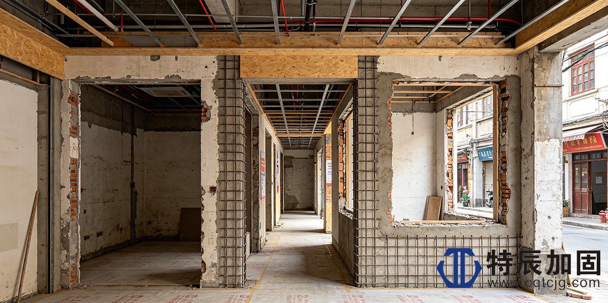 城中村与旧城有机更新——旧城既有建筑功能升级改造施工现场实景